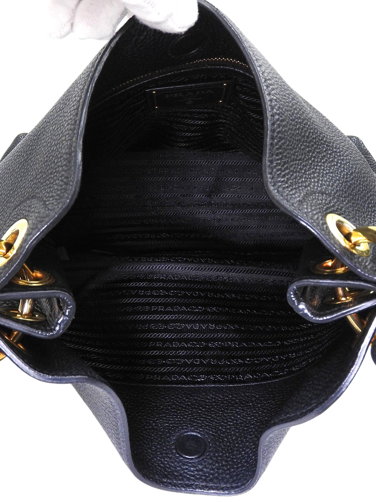 Logo Embossed Tote Bag in Black