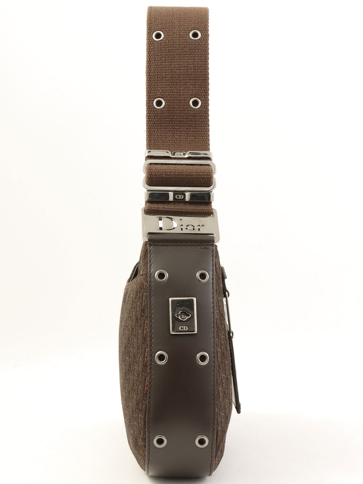 Street Chic Trotter Pattern Shoulder Bag in Dark Brown