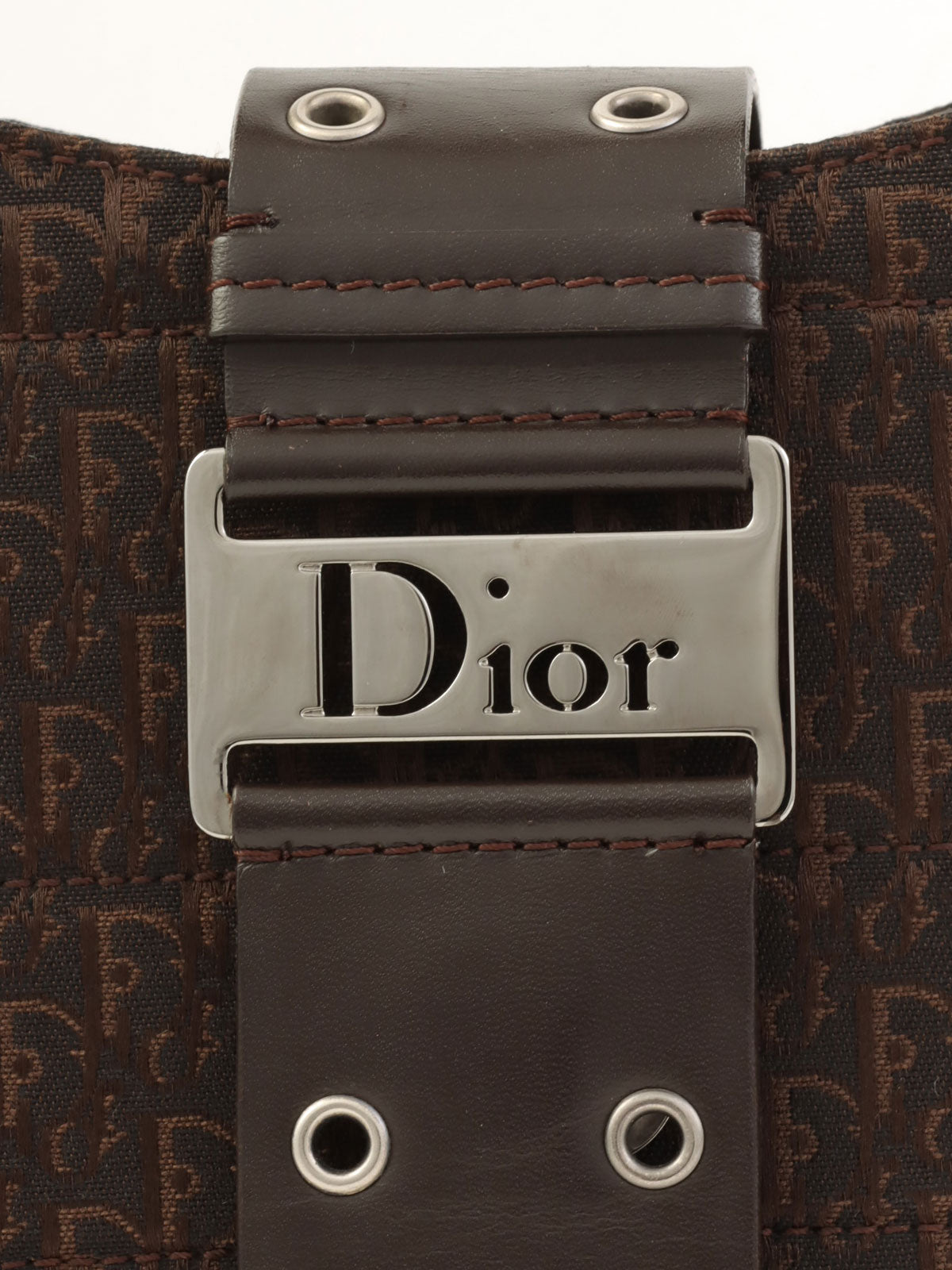 Street Chic Trotter Pattern Shoulder Bag in Dark Brown