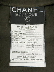 1994年製 カシミアCCマークボタンロングコート カーキ