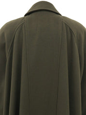 1994年製 カシミアCCマークボタンロングコート カーキ