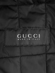 キルティングロゴエンブレムジャケット ブラック