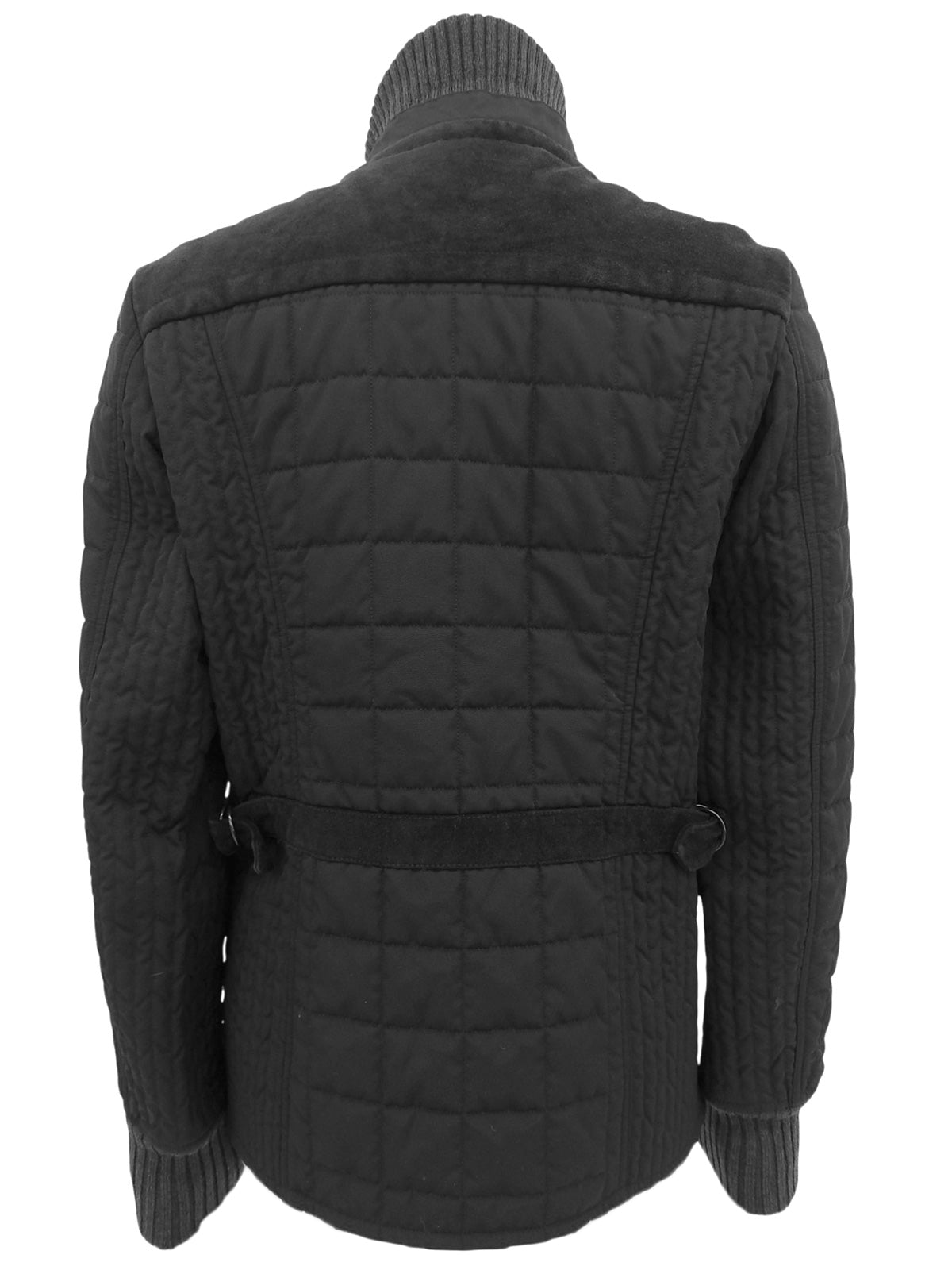 キルティングロゴエンブレムジャケット ブラック