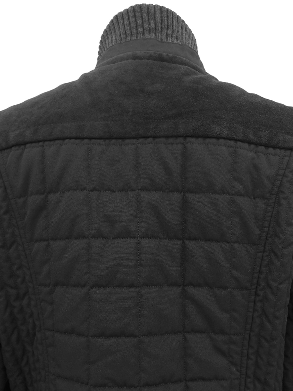 キルティングロゴエンブレムジャケット ブラック