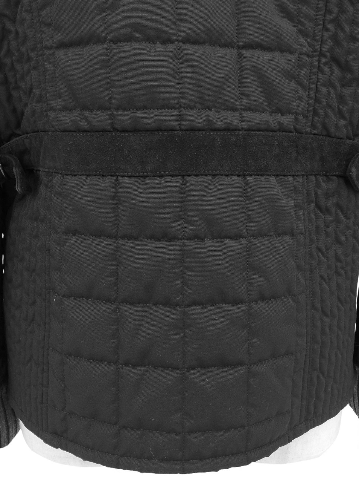 キルティングロゴエンブレムジャケット ブラック