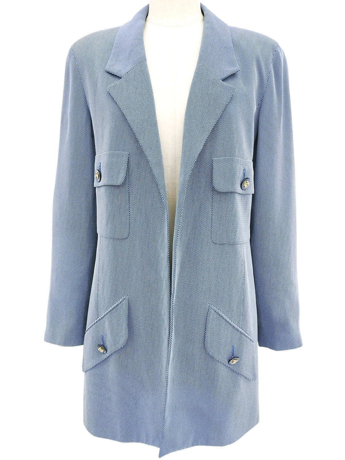 CC Mark Button Jacket Light Blue