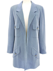 CC Mark Button Jacket Light Blue