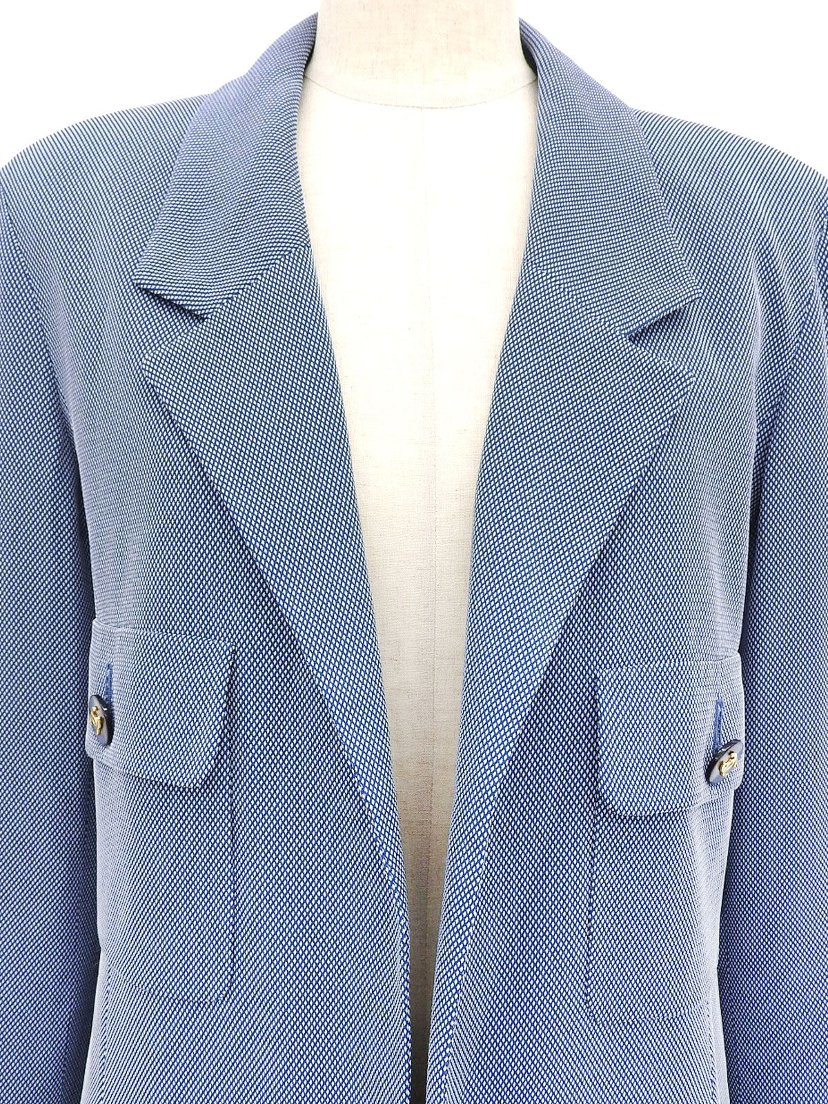 CC Mark Button Jacket Light Blue