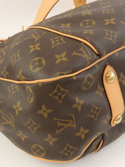 2009年製 キャンバスモノグラムガリエラPMハンドバッグ ブラウン