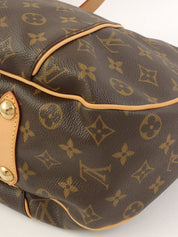 2009年製 キャンバスモノグラムガリエラPMハンドバッグ ブラウン