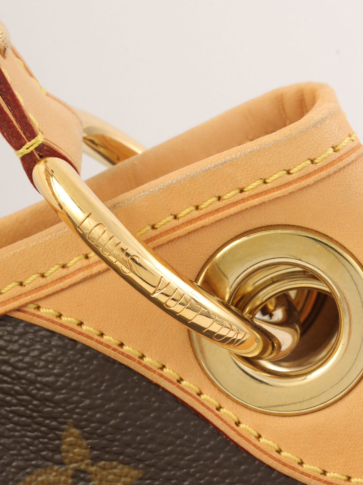 2009年製 キャンバスモノグラムガリエラPMハンドバッグ ブラウン