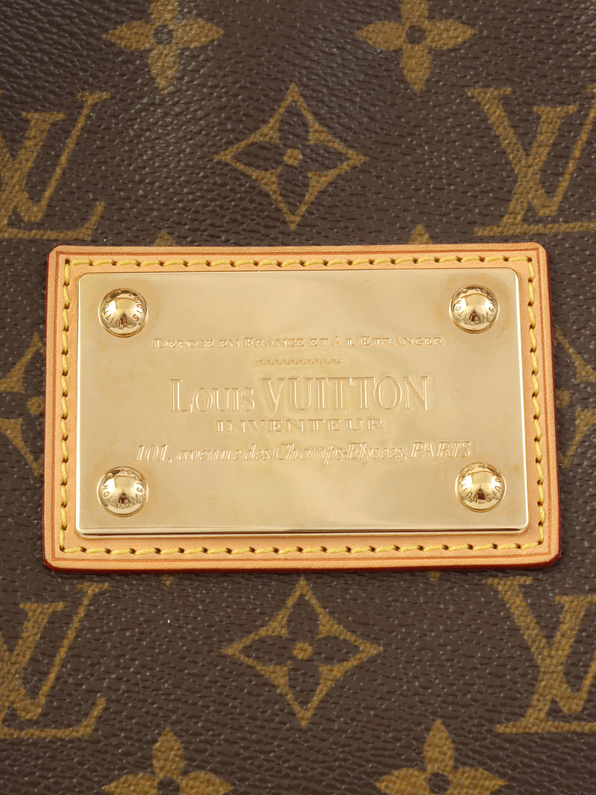 2009年製 キャンバスモノグラムガリエラPMハンドバッグ ブラウン