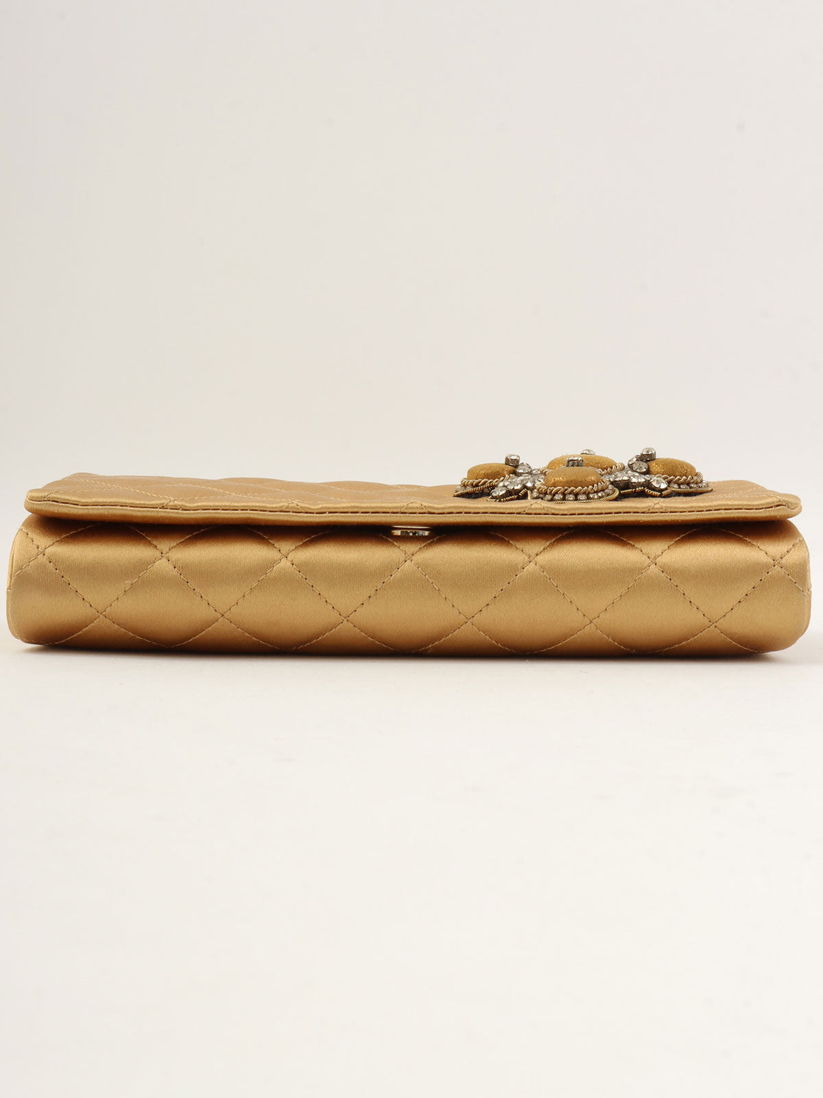 2005年頃製 ラインストーンデザインモチーフチェーンショルダーバッグ ブロンズ