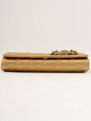 2005年頃製 ラインストーンデザインモチーフチェーンショルダーバッグ ブロンズ