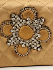 2005年頃製 ラインストーンデザインモチーフチェーンショルダーバッグ ブロンズ