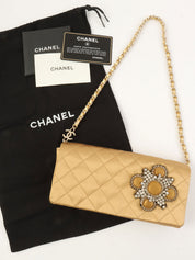 2005年頃製 ラインストーンデザインモチーフチェーンショルダーバッグ ブロンズ