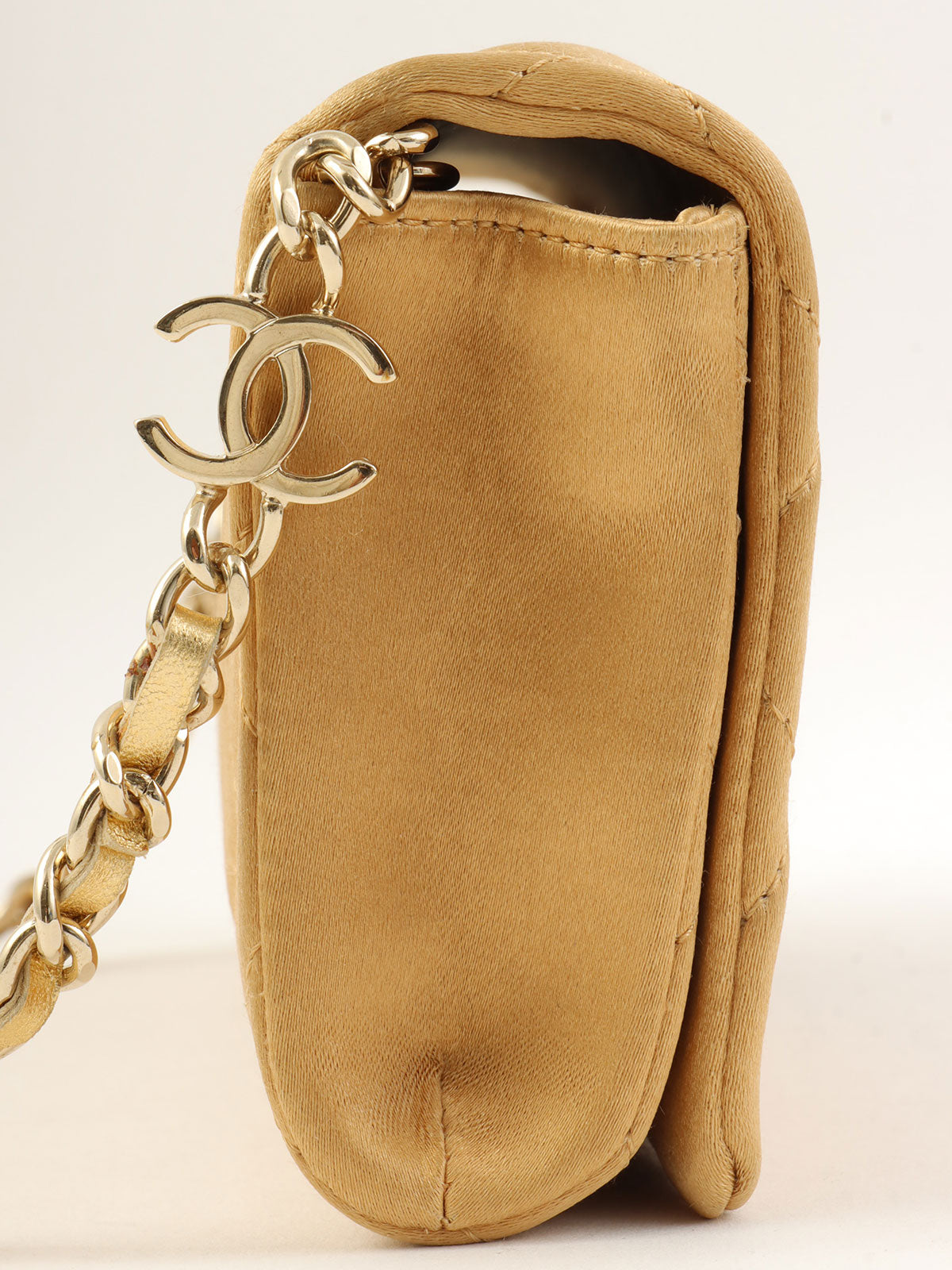 2005年頃製 ラインストーンデザインモチーフチェーンショルダーバッグ ブロンズ