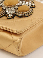 2005年頃製 ラインストーンデザインモチーフチェーンショルダーバッグ ブロンズ