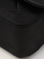 1990年頃製 サテンクラシックフラップチェーンバッグミニ ブラック