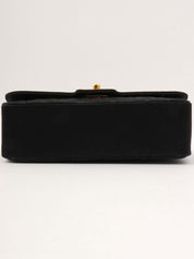 1990年頃製 サテンクラシックフラップチェーンバッグミニ ブラック