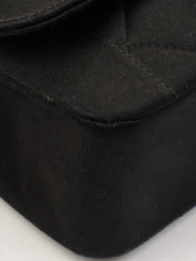 1990年頃製 サテンクラシックフラップチェーンバッグミニ ブラック