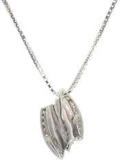 18Kダイヤモンドルビーデザインネックレス シルバー/チェリーレッド