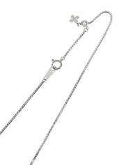 18Kダイヤモンドルビーデザインネックレス シルバー/チェリーレッド