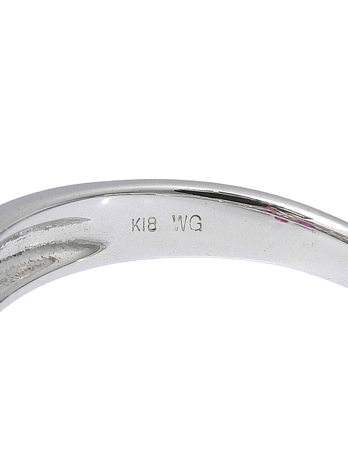 18K Ruby Diamond Flower Motif Ring #49 Silver/Pink