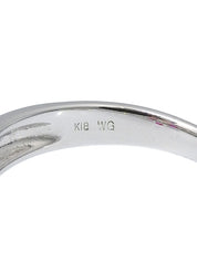 18Kルビーダイヤモンドフラワーモチーフリング シルバー/ピンク