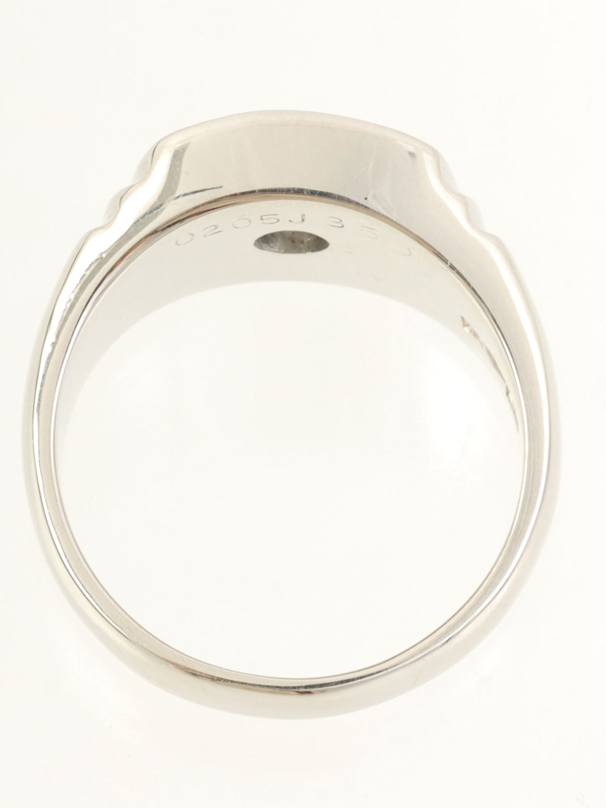 プラチナダイヤモンドデザインリング シルバー