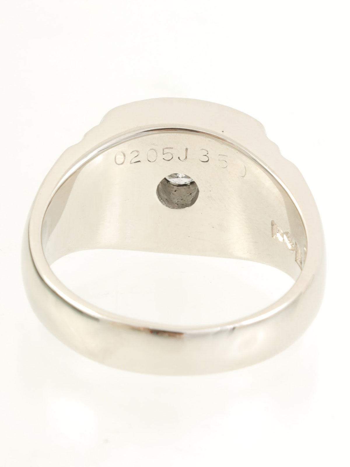 プラチナダイヤモンドデザインリング シルバー