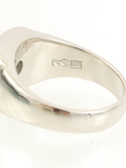 プラチナダイヤモンドデザインリング シルバー