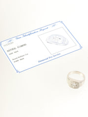 プラチナダイヤモンドデザインリング シルバー