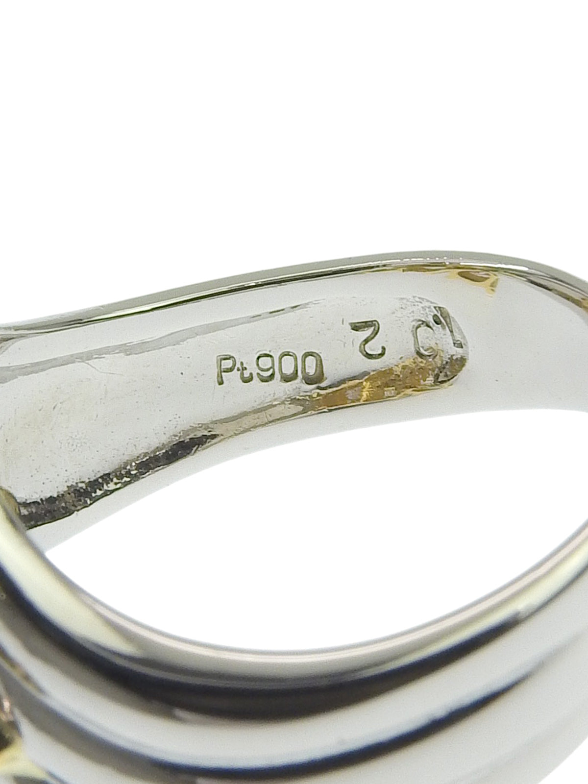 18Kプラチナダイヤモンドデザインリング シルバー/ゴールド