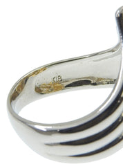 18K Platinum Diamond Design Ring #52 Silver/Gold