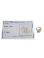 18K Platinum Diamond Design Ring #52 Silver/Gold