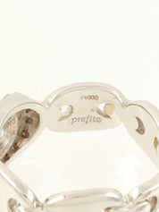 プラチナダイヤモンドデザインリング シルバー