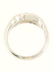 Platinum Diamond Design Ring Silver