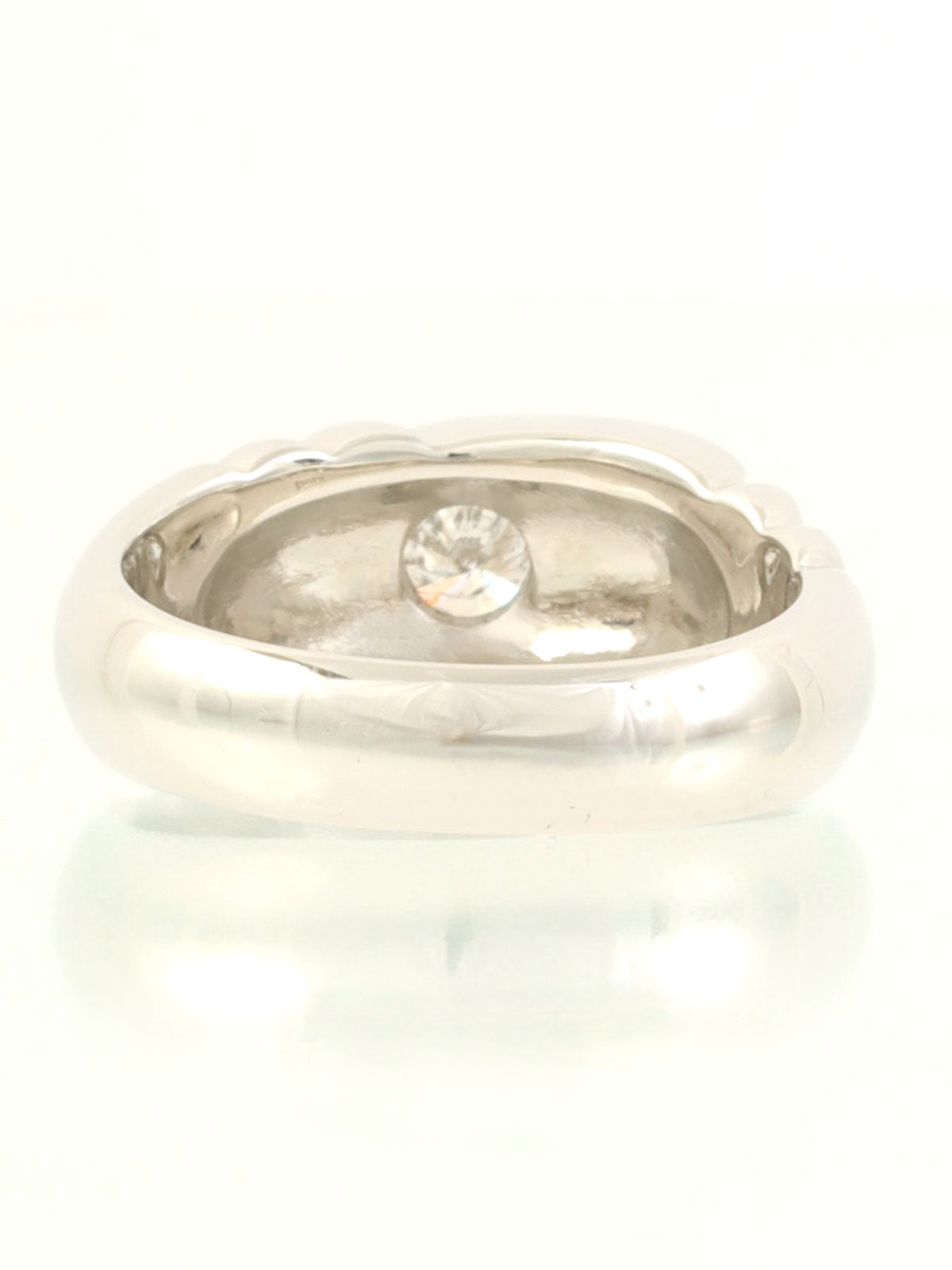 Platinum Diamond Design Ring Silver