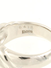 Platinum Diamond Design Ring Silver