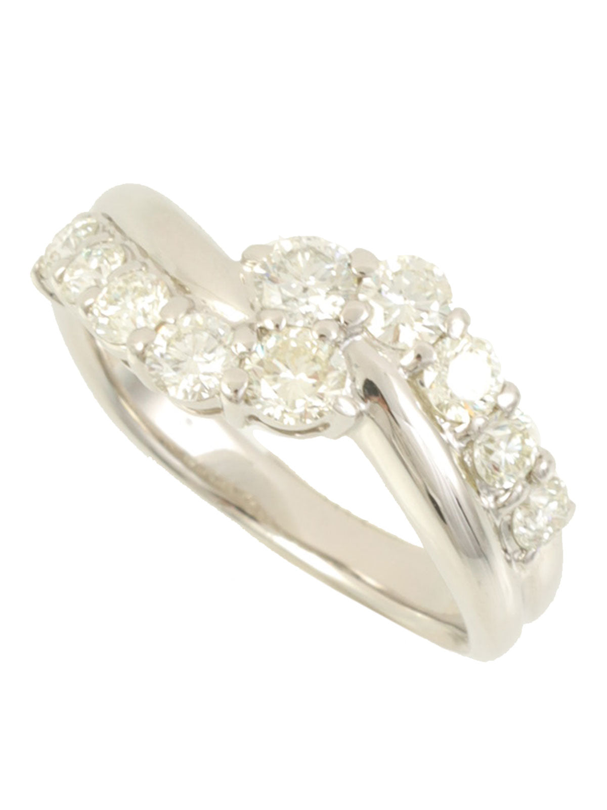 铂金钻石戒指 银色