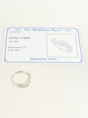 铂金钻石戒指 银色