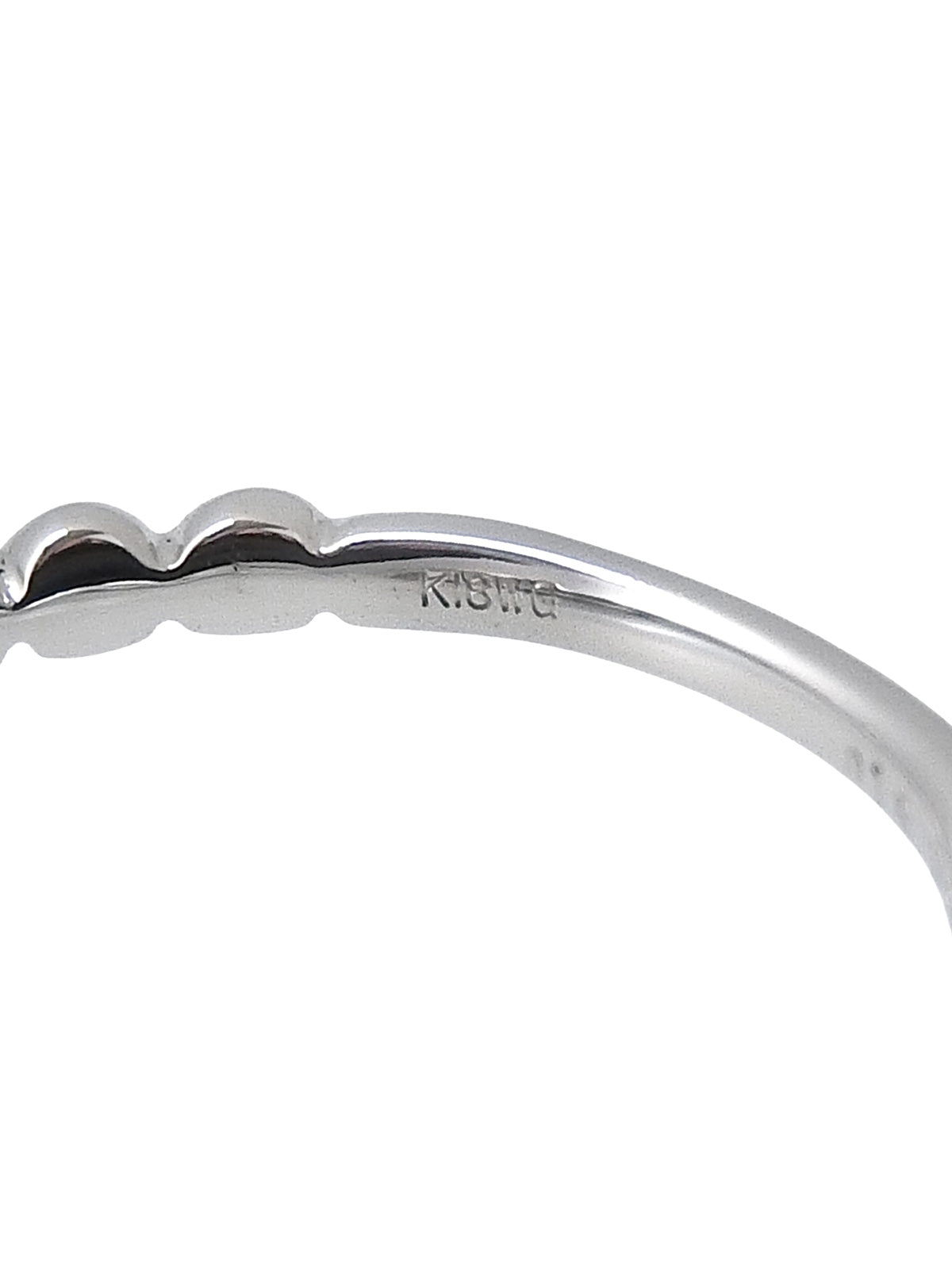 18Kダイヤモンドホワイトゴールドリング シルバー