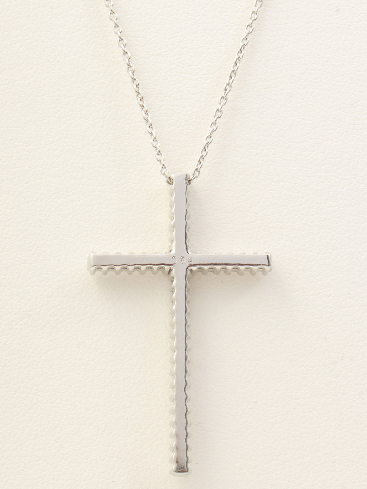 18Kダイヤモンドクロスモチーフネックレス シルバー