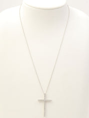 18Kダイヤモンドクロスモチーフネックレス シルバー