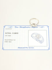Platinum Diamond Design Ring Silver