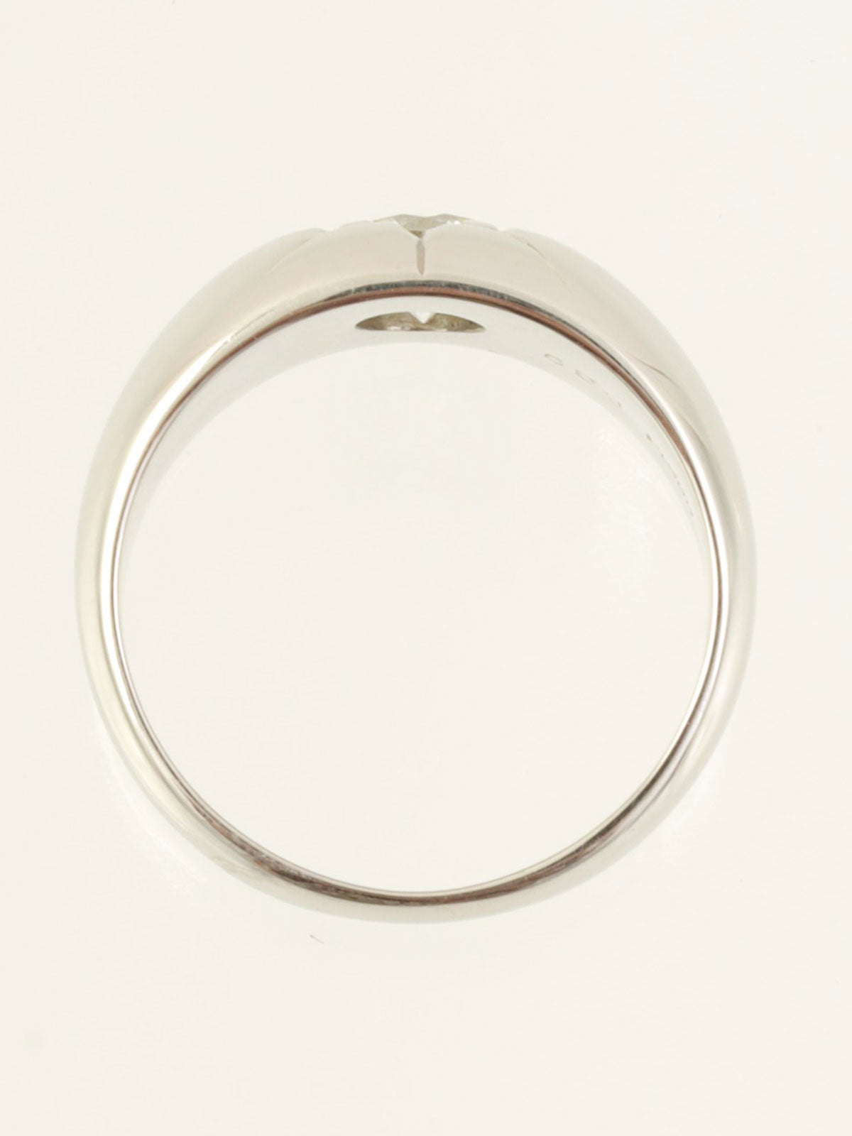 プラチナダイヤモンドデザインリング シルバー