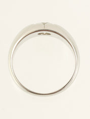 Platinum Diamond Design Ring Silver