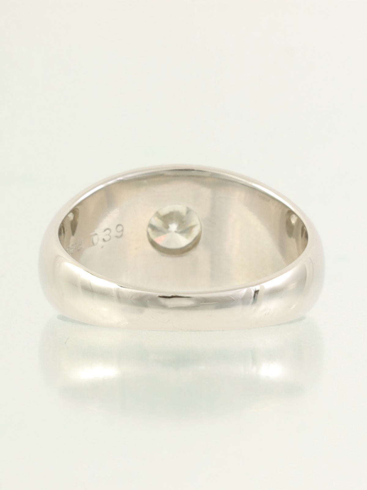 Platinum Diamond Design Ring Silver