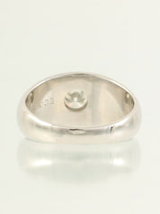 Platinum Diamond Design Ring Silver